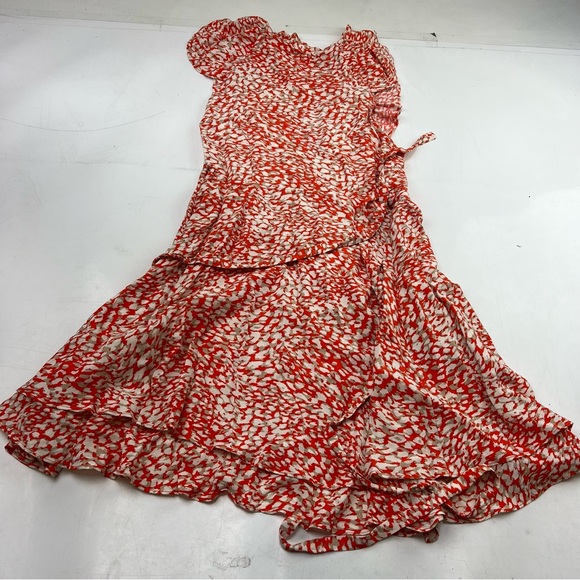 Free people women’s orange floral French Quarter Mini Dress M L126-23 - Picture 3 of 6